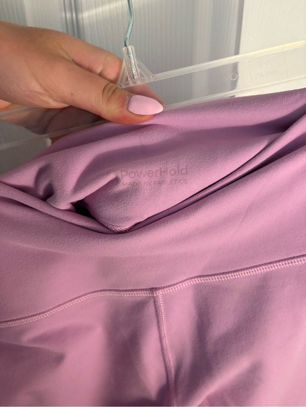 Fabletics Girls' Lavender/Pink Performance Leggings - Picture 4 of 4